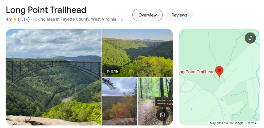Long point trailhead